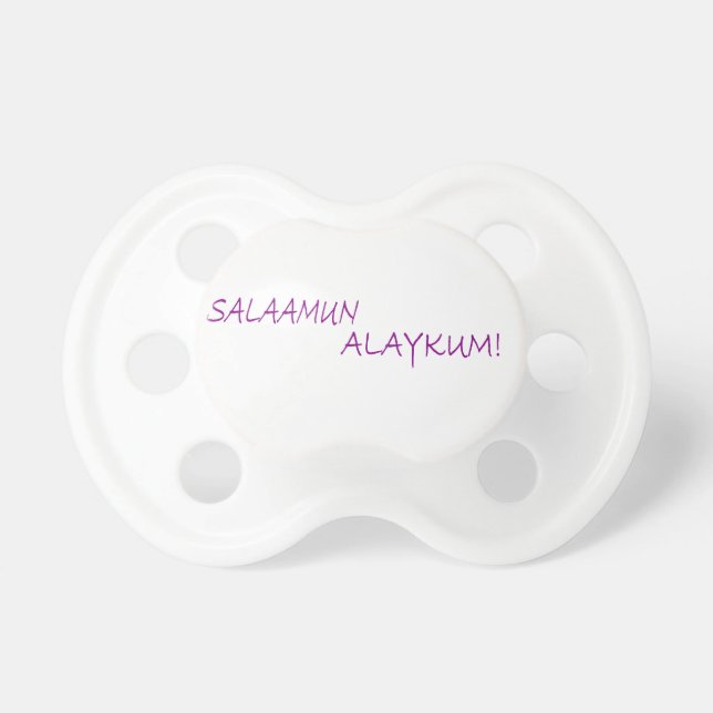 Islamic Greetings Baby Pacifier (Front)