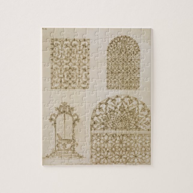 Islamic ironwork grills for windows and wells, fro jigsaw puzzle (Vertical)