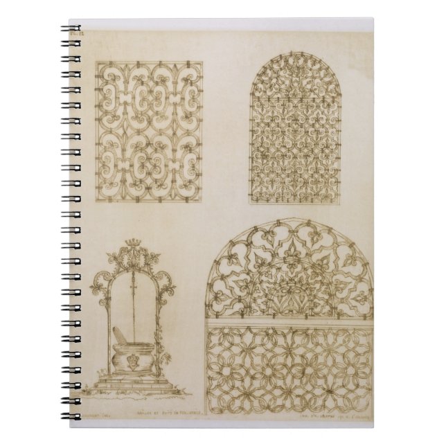 Islamic ironwork grills for windows and wells, fro notebook (Front)
