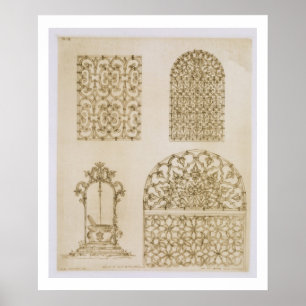 Islamic ironwork grills for windows and wells, fro poster