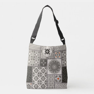 Islamic Majolica Pottery Tile Pattern Crossbody Bag