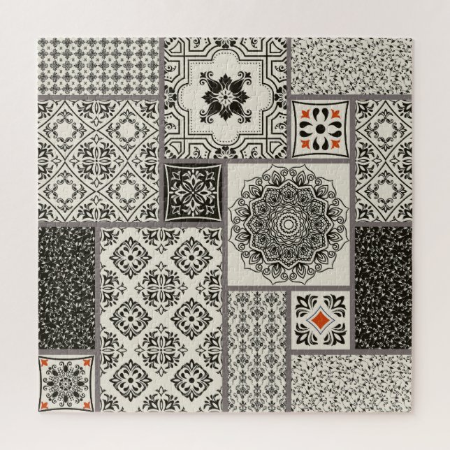 Islamic Majolica Pottery Tile Pattern Jigsaw Puzzle (Vertical)