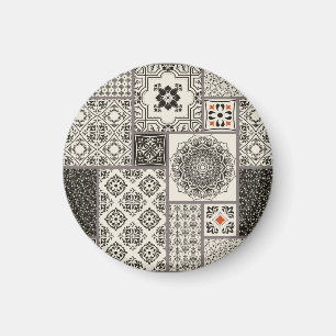 Islamic Majolica Pottery Tile Pattern Magnet