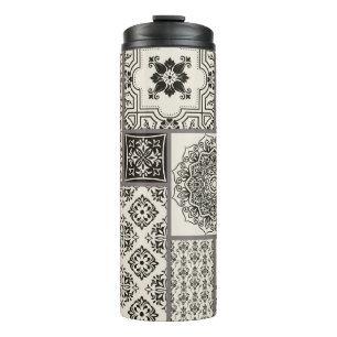 Islamic Majolica Pottery Tile Pattern Thermal Tumbler