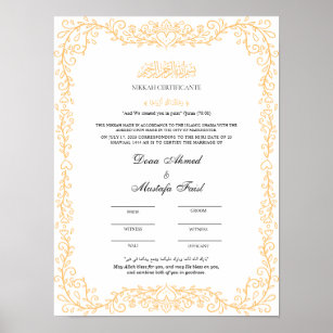 Islamic Marriage Certification Poster