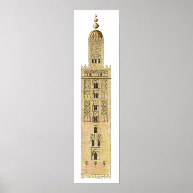 Islamic Minaret. Sevilla Cathedral Spain. Poster (Front)