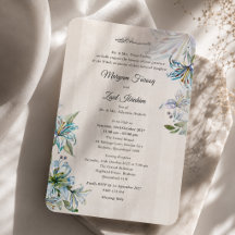 Islamic Nikah Blue Lily Elegant Wedding