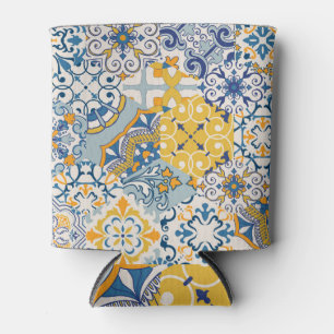 Islamic Patchwork: Majolica Pottery Tile Can Cooler