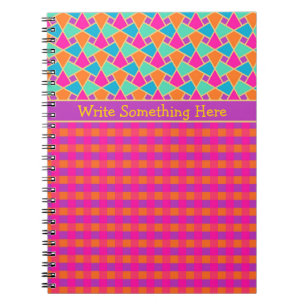 Islamic Pattern and Checks Spiral Notebook