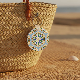 Islamic Pattern Background Key Ring