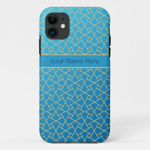 Islamic Pattern Blue Gold-effect: iPhone 5/5s Case