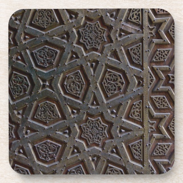 Islamic Pattern Ceramic Tile Coaster (Front)