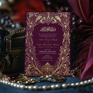 Islamic Purple Plum Wedding Ottoman Turkish