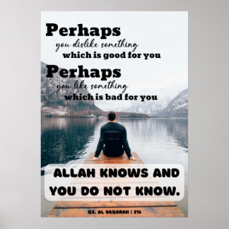Islamic Quote Poster Allah Know You Don't Know