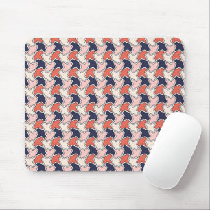 Islamic Red White Blue Geometric Arrows Pattern Mo Mouse Mat