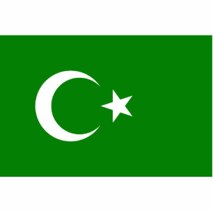 Islamic Republic Of Turkestan, Colombia flag Standing Photo Sculpture