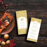 Islamic Royal Golden Damask Muslim Wedding 