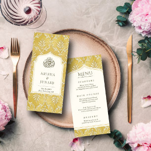 Islamic Royal Golden Damask Muslim Wedding Menu