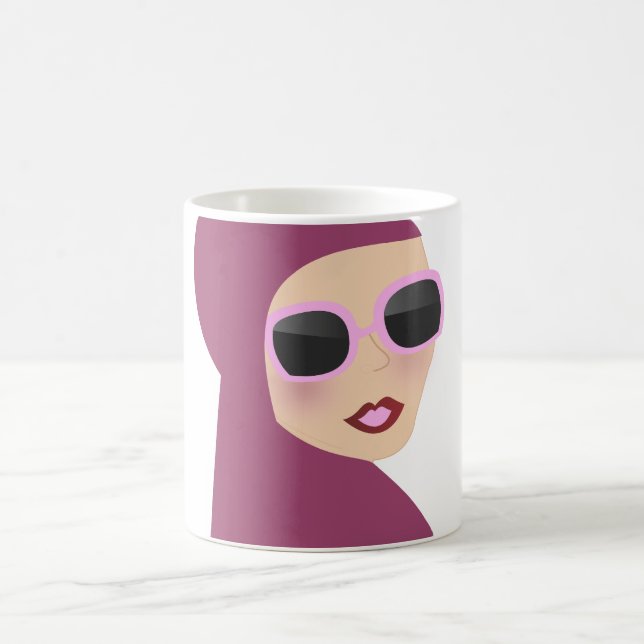 Islamic scarf muslima hijab lady style coffee mug (Center)