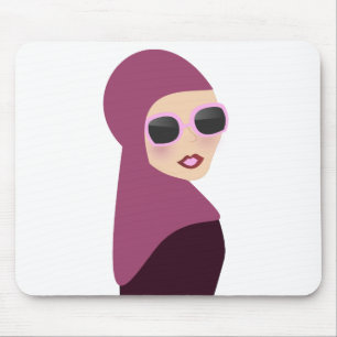 Islamic scarf muslima hijab lady style mouse mat