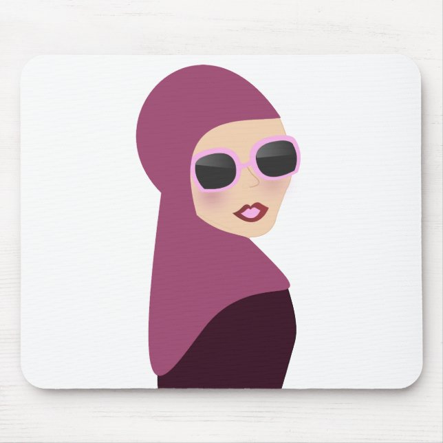Islamic scarf muslima hijab lady style mouse mat (Front)