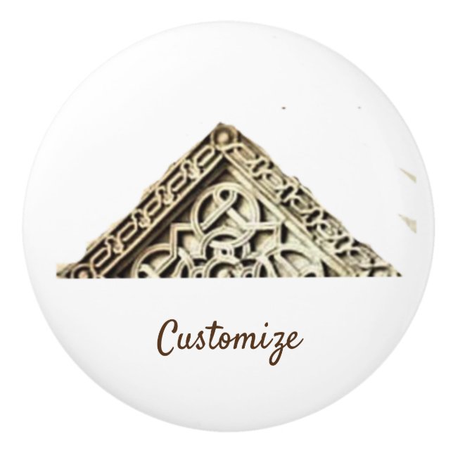 Islamic Temple Architecture Thunder_Cove  Ceramic Knob (Front)