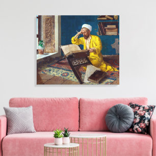 Islamic Theologian with Quran Osman Hamdi Bey Canvas Print