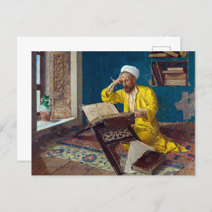 Islamic Theologian with Quran Osman Hamdi Bey Postcard