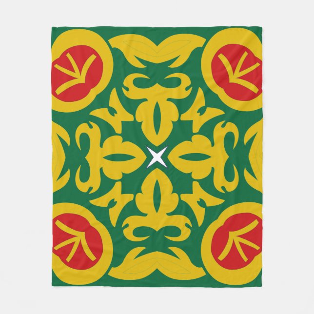 Islamic Traditional Pattern. Bandanna print design Fleece Blanket (Front)