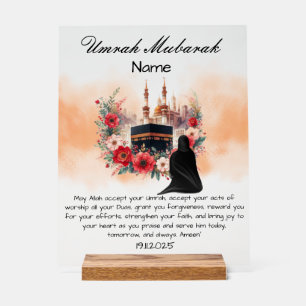 Islamic Umrah Mubarak Acrylic Sign
