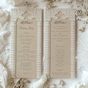 Islamic Wedding Ceremony Program Card