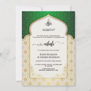 Islamic Wedding Invitation    6 Jewel Tone Colours