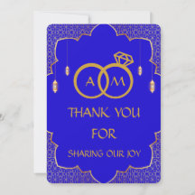 ISLAMIC WEDDING THANK YOU CARD