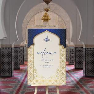 Islamic Wedding Welcome Sign 6 Jewel Tone Colors