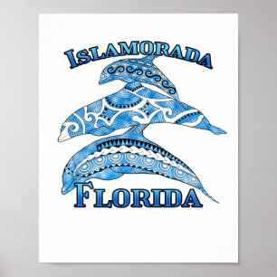 Islamorada Florida Keys Vacation Tribal Dolphins Poster