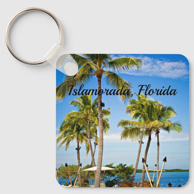 Islamorada, Florida Palm Trees Key Ring (Front)