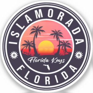 Islamorada Florida Retro Sunset Beach Souvenir 60s