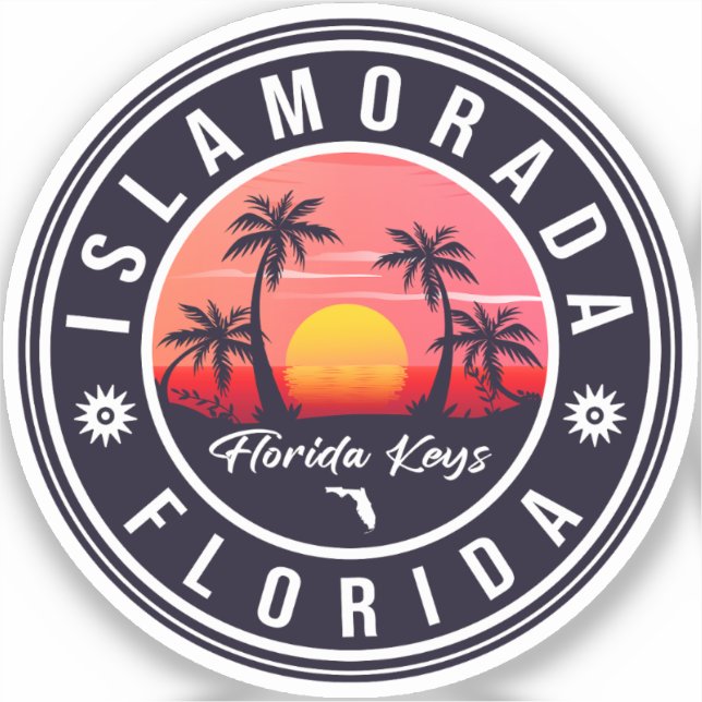 Islamorada Florida Retro Sunset Beach Souvenir 60s (Front)