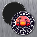Islamorada Florida Retro Sunset Beach Souvenirs Magnet<br><div class="desc">Islamorada Beach Florida Vintage 60s Souvenirs. Islamorada Beach Florida - Retro Tropical Palm Tree 60s Souvenirs Vintage design makes a great Christmas or Birthday gift for fans of Islamorada Beach beach. The retro summer vibe design is a perfect gift for travel lovers and tropical destination fans.</div>