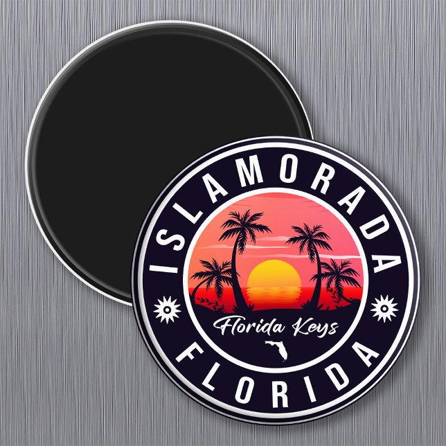 Islamorada Florida Retro Sunset Beach Souvenirs Magnet (Creator Uploaded)