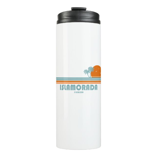 Islamorada Florida Sun Palm Trees Thermal Tumbler (Front)