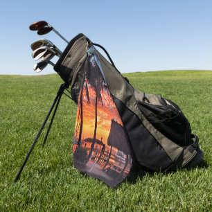 Islamorada, Florida sunset Golf Towel