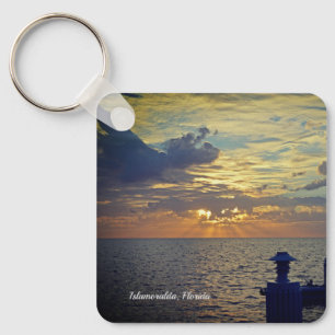 Islamoralda Florida Sitting on the Dock Sunrise Key Ring