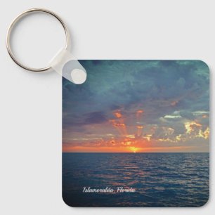 Islamoralda Florida Sunrise Beach Scene Key Ring