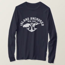 ISLAND ANCHORED - Navy Blue T-Shirt