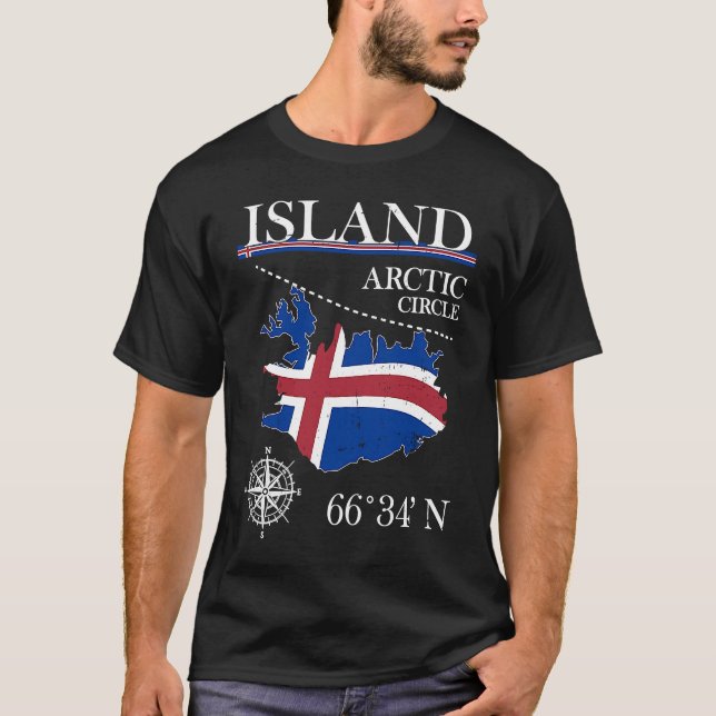 Island  Arctic Circle  Polar North Iceland Iceland T-Shirt (Front)
