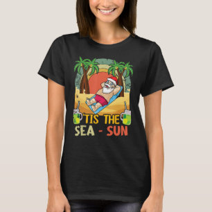 Island Beach Christmas Santa Sun Sea Summer 2023 T-Shirt