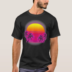 Island Beach Life Electro Retro Sunset Love Cali O T-Shirt