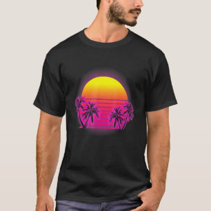 Island Beach Life Electro Retro Sunset Love Cali O T-Shirt