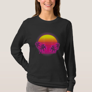 Island Beach Life Electro Retro Sunset Love Cali O T-Shirt
